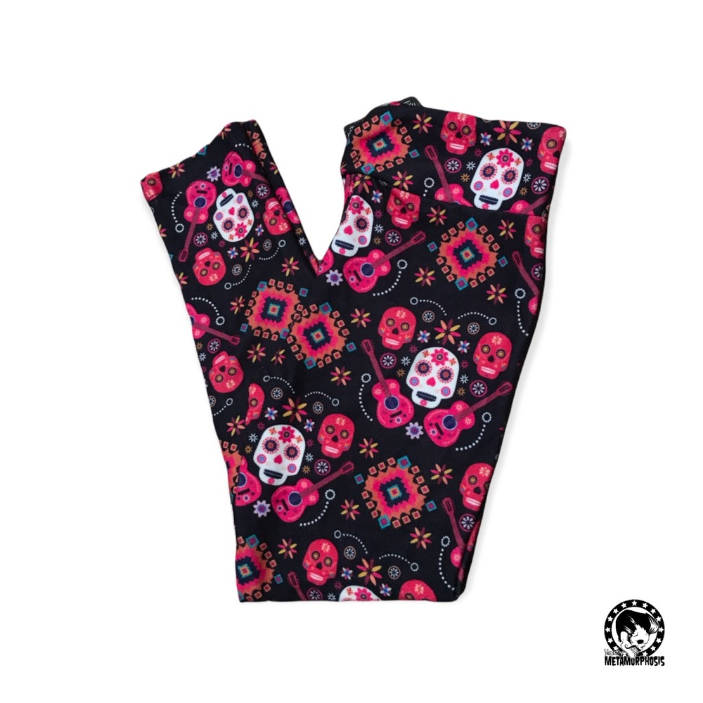 Pink sugar skull leggings 2T-4T